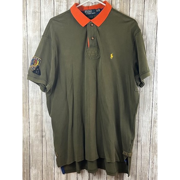 Ralph Lauren Other - VTG Polo Ralph Lauren Men's Size XXL Olive Green & Orange Canoe & Kayak Polo EUC